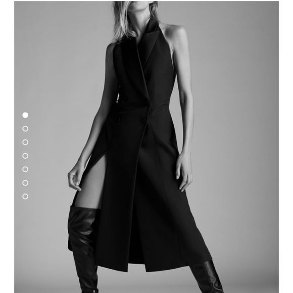 NWT ZARA Black Limited Edition Halter Neck Wrap Dress - Picture 2 of 13